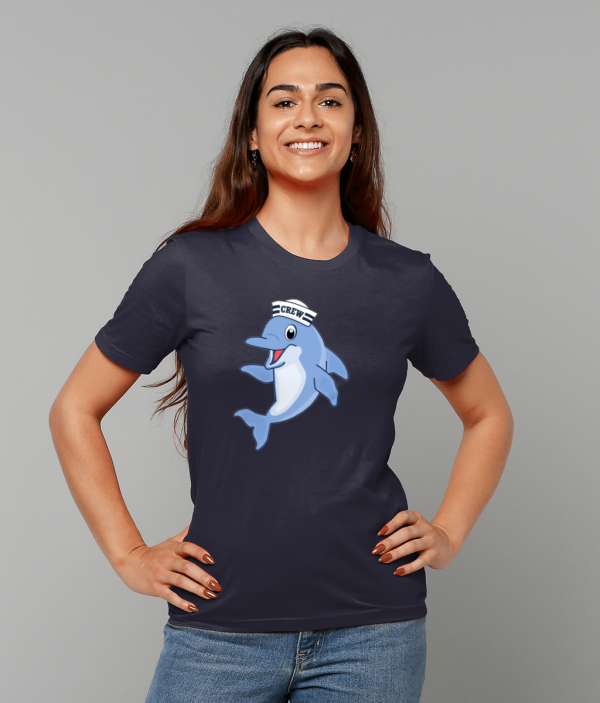 Dolphin in Crew Hat T-Shirt