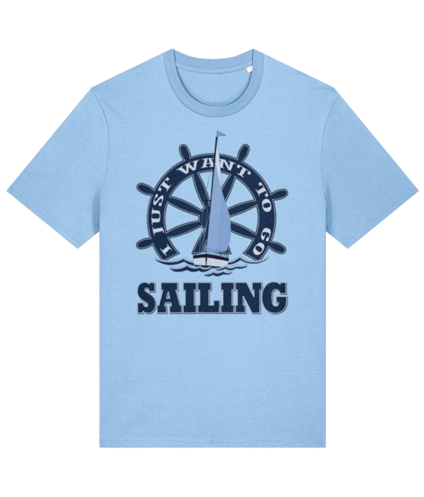 I just want to go Sailing (Yacht) T-Shirt - Blue Soul