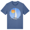 Sailing Yacht at Sea T-Shirt - Bright Blue