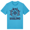 Skipper at the Helm Sailing T-Shirt - Aqua Blue
