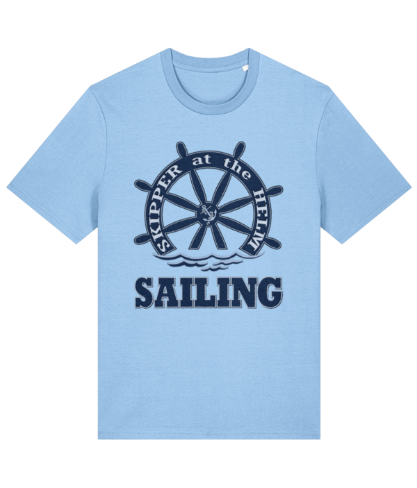 Skipper at the Helm Sailing T-Shirt - Blue Soul