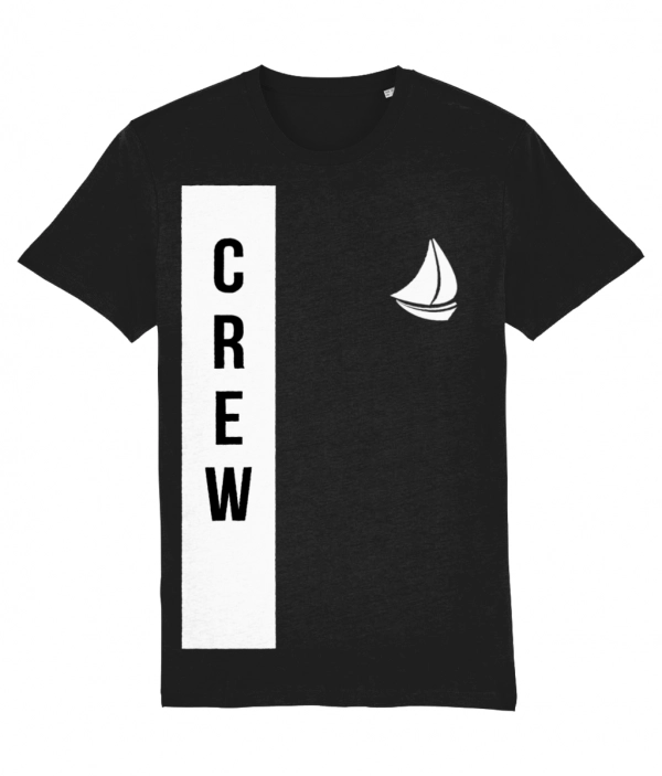 Crew + Sailboat Logo T-Shirt - Black