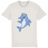 Dolphin in Crew Hat T-Shirt - Vintage White