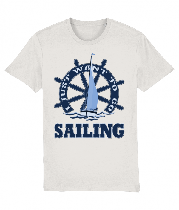 I just want to go Sailing (Yacht) T-Shirt - Vintage White