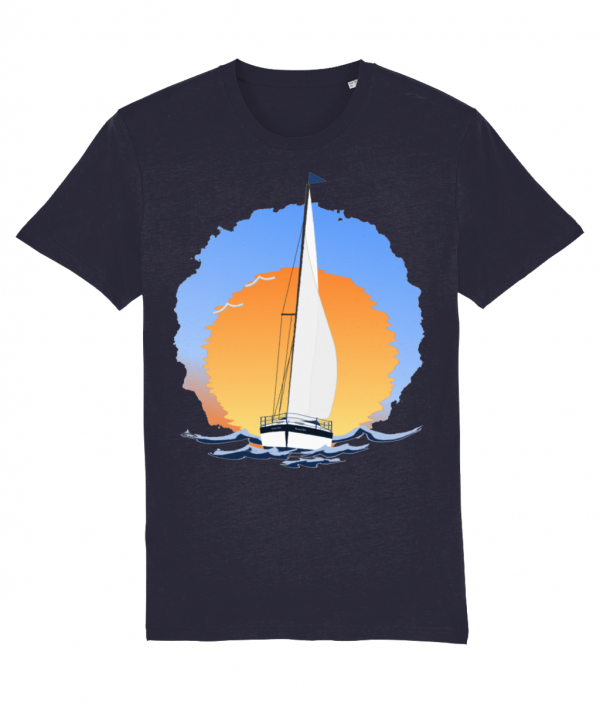 Sailing Yacht at Sunset T-Shirt - French Navy