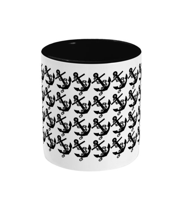 Anchors Two Toned Mug Black Front