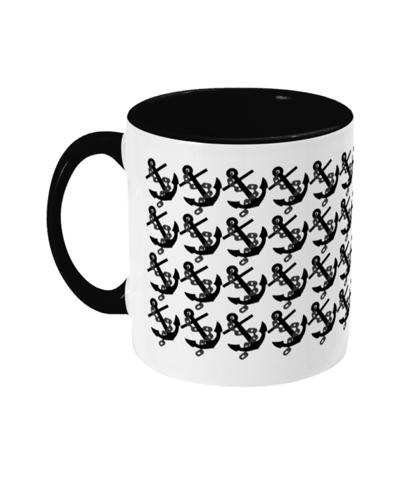 Anchors Two Toned Mug Black Left