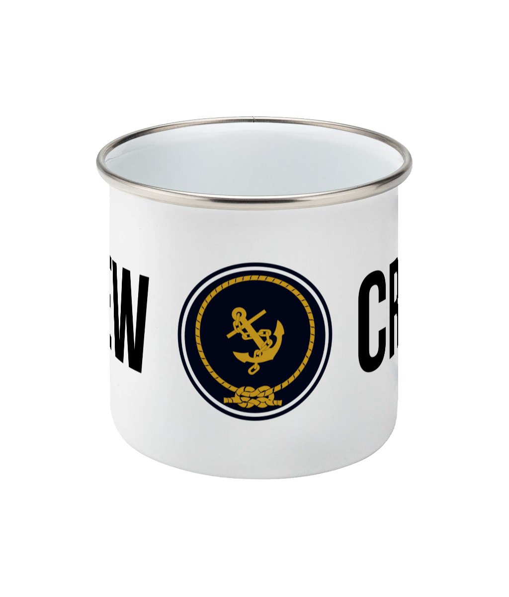 Crew & Anchor Logo Enamel Mug Front