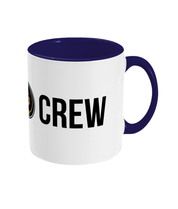 Crew & Anchor Logo Two Toned Mug Cobalt Blue Right