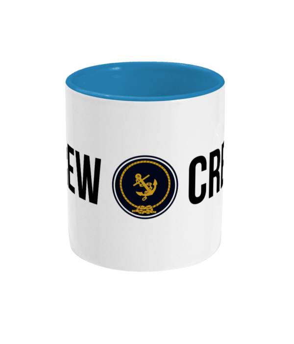 Crew & Anchor Logo Two Toned Mug Light Blue Front