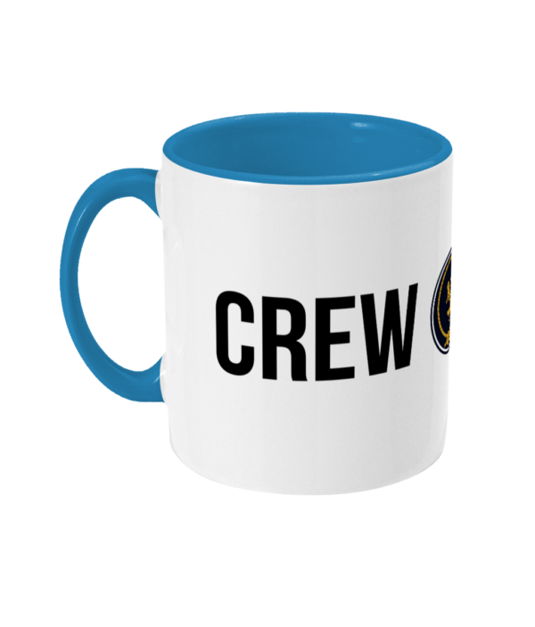 Crew & Anchor Logo Two Toned Mug Light Blue Left