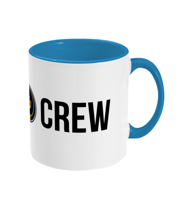 Crew & Anchor Logo Two Toned Mug Light Blue Right