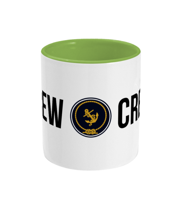 Crew & Anchor Logo Two Toned Mug Light Green Front