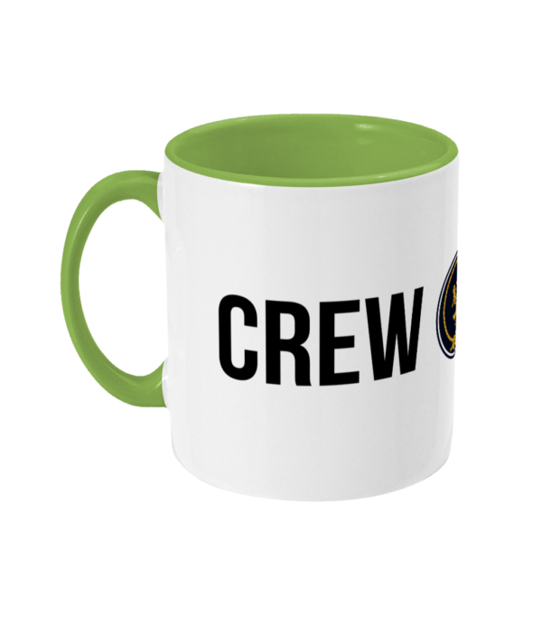 Crew & Anchor Logo Two Toned Mug Light Green Left