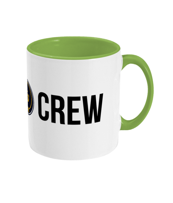 Crew & Anchor Logo Two Toned Mug Light Green Right