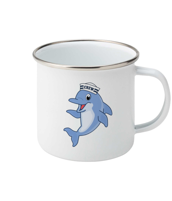 Dolphin Crew Enamel Mug Right