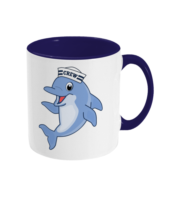 Dolphin Crew Two Toned Mug Cobalt Blue Right