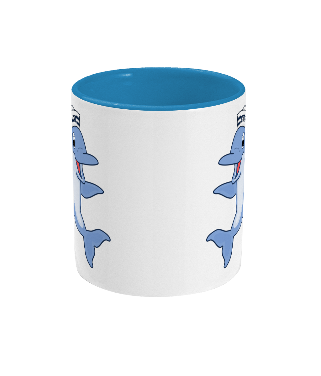 Dolphin Crew Two Toned Mug Light Blue Front