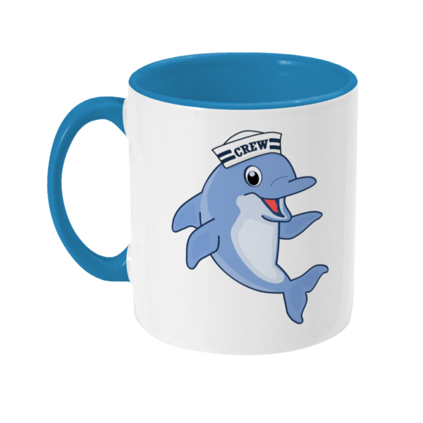 Dolphin Crew Two Toned Mug Light Blue Left
