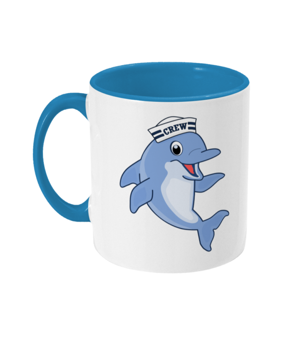 Dolphin Crew Two Toned Mug Light Blue Left