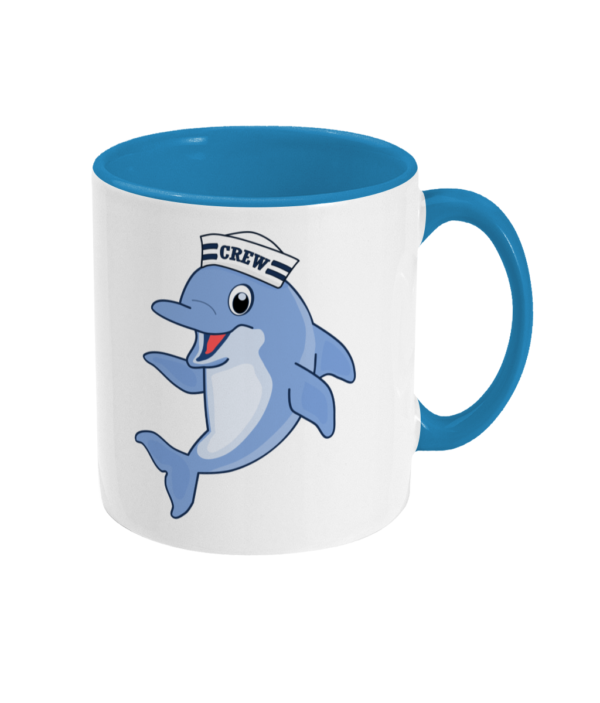 Dolphin Crew Two Toned Mug Light Blue Right