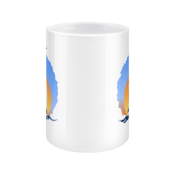 Sailing Yacht at Sunset 15oz Mug Front