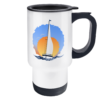 Sailing Yacht at Sunset Travel Mug Right