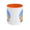 Sailing Yacht at Sunset Two Toned Mug Orange Front