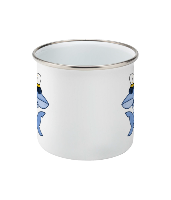 Shark Skipper Enamel Mug Front