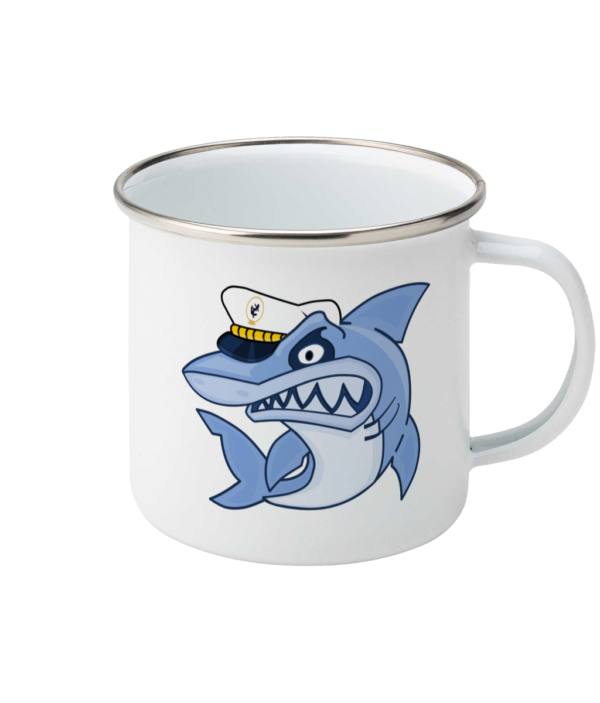 Shark Skipper Enamel Mug Right