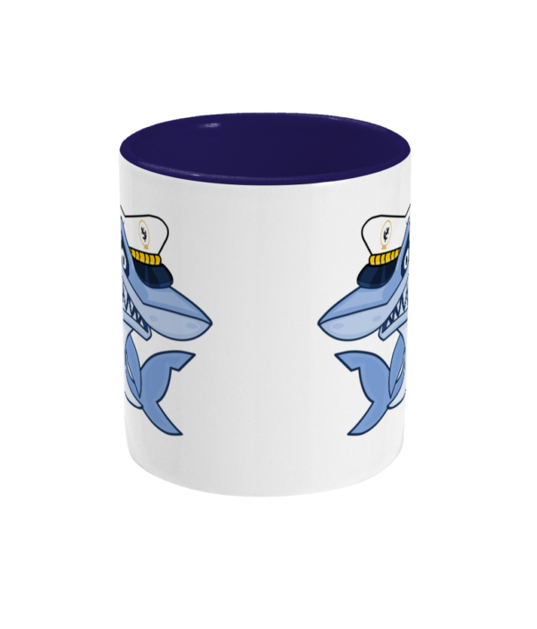 Shark Skipper Two Toned Mug Cobalt Blue Front