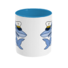 Shark Skipper Two Toned Mug Light Blue Front