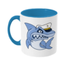 Shark Skipper Two Toned Mug Light Blue Left