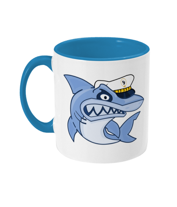 Shark Skipper Two Toned Mug Light Blue Left