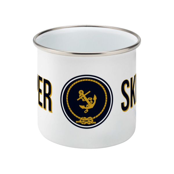 Skipper & Anchor Logo Enamel Mug Front