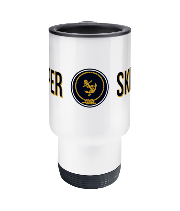 Skipper & Anchor Logo Travel Mug Front