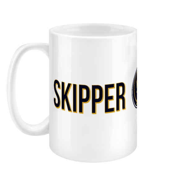 Skipper & Anchor Logo 15oz Mug Left