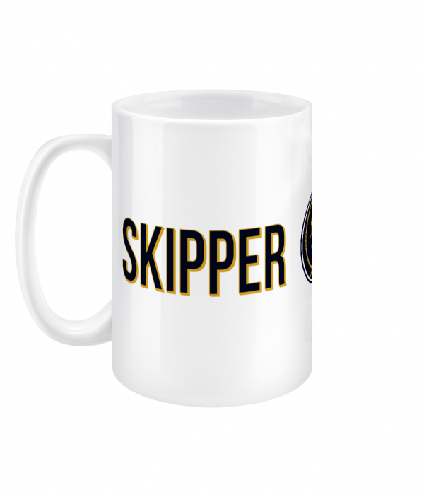 Skipper & Anchor Logo 15oz Mug Left