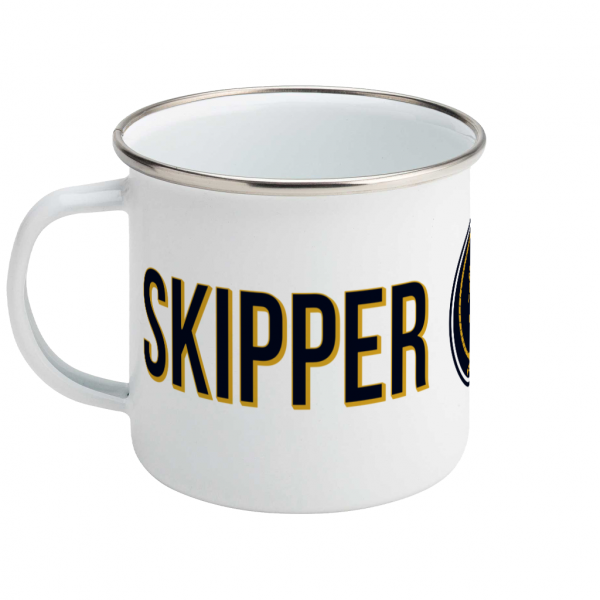 Skipper & Anchor Logo Enamel Mug Left