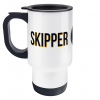 Skipper & Anchor Logo Travel Mug Left