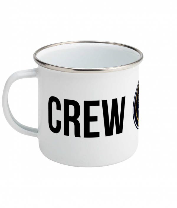 Crew & Anchor Logo Enamel Mug Left