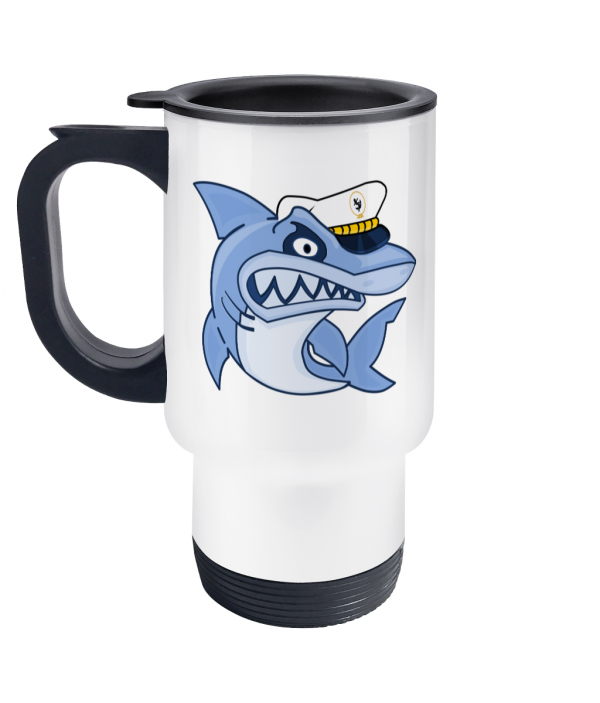 Shark Skipper Travel Mug Left