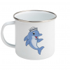 Dolphin Crew Enamel Mug Left