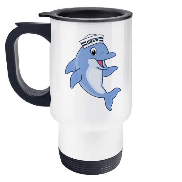 Dolphin Crew Travel Mug Left