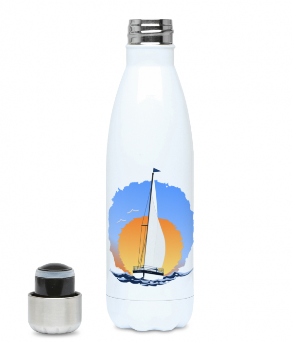 Sailing Yacht at Sunset 500ml Water Bottle Left