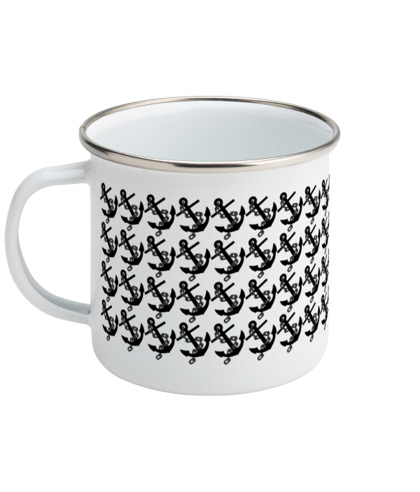 Anchors Enamel Mug Left