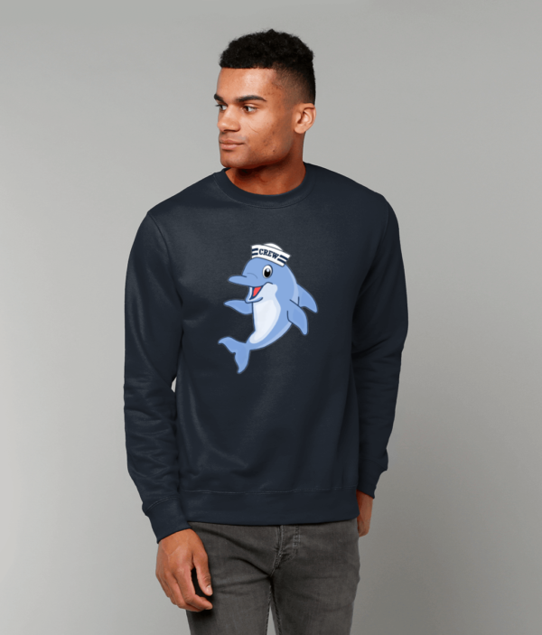 Dolphin Crew Hat Sweatshirt French Navy