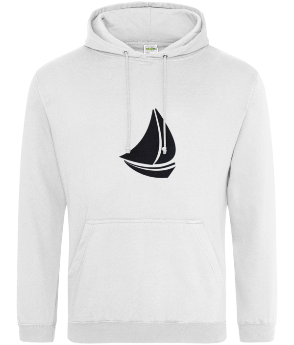 Sailing Boat College Hoodie Arctic White