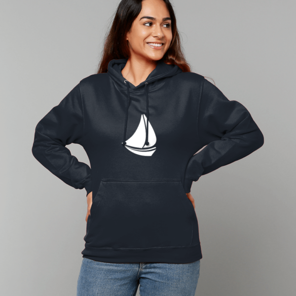 Sailing Boat College Hoodie French Navy
