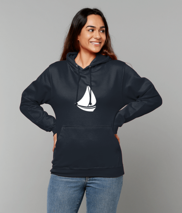 Sailing Boat College Hoodie French Navy